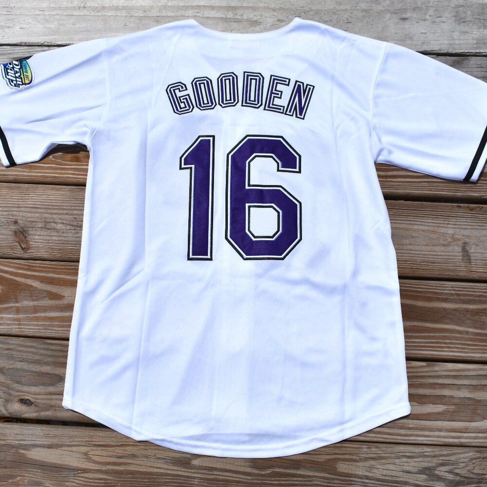 New! Dwight Gooden Tampa Bay Devil Rays White Baseball Jersey Adult Men's Sizes
